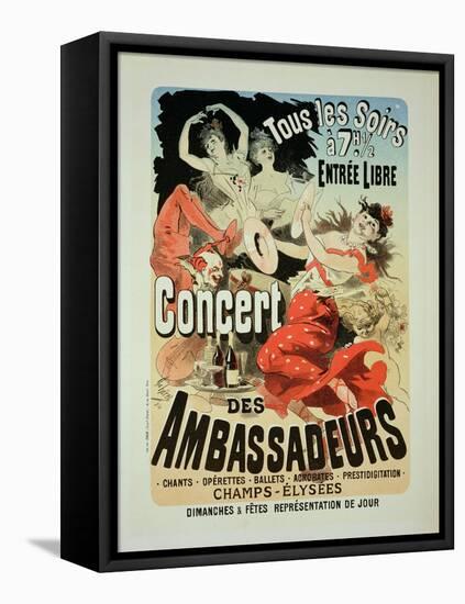 Reproduction of a Poster Advertising an "Ambassadors' Concert," Champs Elysees, Paris, 1884-Jules Chéret-Framed Premier Image Canvas