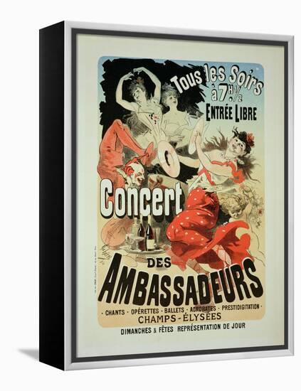 Reproduction of a Poster Advertising an "Ambassadors' Concert," Champs Elysees, Paris, 1884-Jules Chéret-Framed Premier Image Canvas