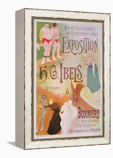 Reproduction of a Poster Advertising an Exhibition by H. G. Ibels, at the Bodiniere, Rue St Lazare,-Henri-Gabriel Ibels-Framed Premier Image Canvas
