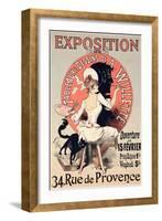 Reproduction of a Poster Advertising an Exhibition of the Paintings and Drawings of A. Willette-Jules Chéret-Framed Giclee Print