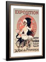 Reproduction of a Poster Advertising an Exhibition of the Paintings and Drawings of A. Willette-Jules Chéret-Framed Giclee Print
