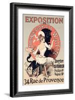 Reproduction of a Poster Advertising an Exhibition of the Paintings and Drawings of A. Willette-Jules Chéret-Framed Giclee Print