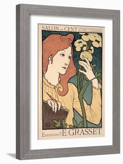 Reproduction of a Poster Advertising an Exhibition of Work by Eugene Grasset-Eugene Grasset-Framed Giclee Print