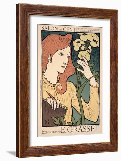 Reproduction of a Poster Advertising an Exhibition of Work by Eugene Grasset-Eugene Grasset-Framed Giclee Print