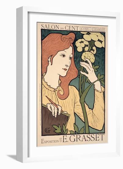 Reproduction of a Poster Advertising an Exhibition of Work by Eugene Grasset-Eugene Grasset-Framed Giclee Print