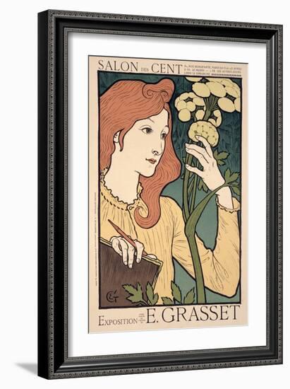 Reproduction of a Poster Advertising an Exhibition of Work by Eugene Grasset-Eugene Grasset-Framed Giclee Print