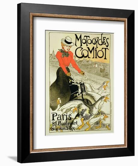 Reproduction of a Poster Advertising Comiot Motorcycles, 1899-Théophile Alexandre Steinlen-Framed Giclee Print