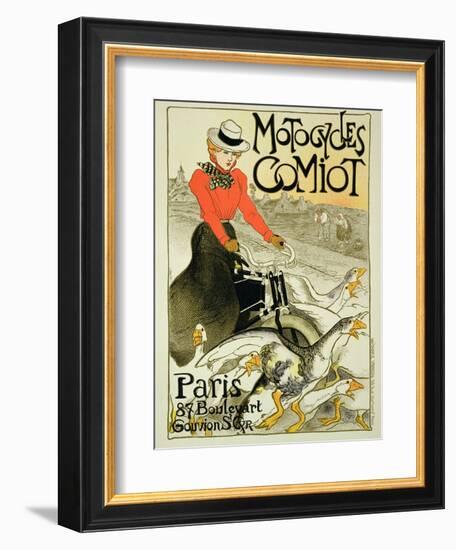 Reproduction of a Poster Advertising Comiot Motorcycles, 1899-Théophile Alexandre Steinlen-Framed Giclee Print