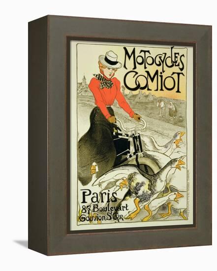 Reproduction of a Poster Advertising Comiot Motorcycles, 1899-Théophile Alexandre Steinlen-Framed Premier Image Canvas