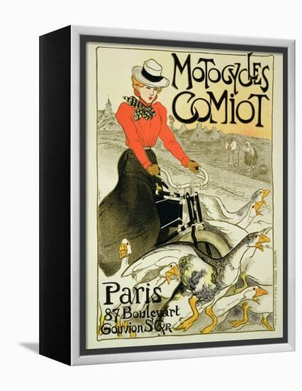 Reproduction of a Poster Advertising Comiot Motorcycles, 1899-Théophile Alexandre Steinlen-Framed Premier Image Canvas