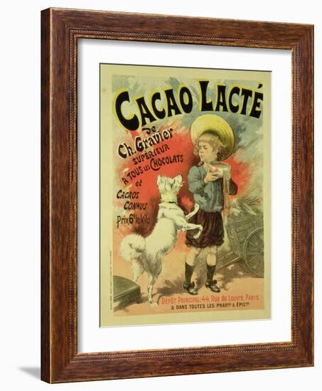 Reproduction of a Poster Advertising 'Gravier's Chocolate Milk', 1893 (Litho)-Lucien Lefevre-Framed Giclee Print