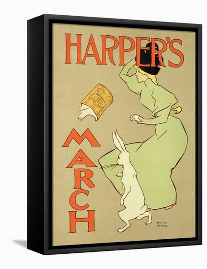 Reproduction of a Poster Advertising "Harper's Magazine, March Edition," American, 1894-Edward Penfield-Framed Premier Image Canvas