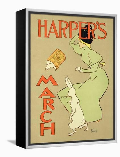 Reproduction of a Poster Advertising "Harper's Magazine, March Edition," American, 1894-Edward Penfield-Framed Premier Image Canvas