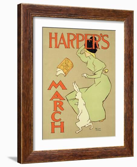 Reproduction of a Poster Advertising "Harper's Magazine, March Edition," American, 1894-Edward Penfield-Framed Giclee Print