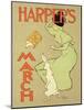 Reproduction of a Poster Advertising "Harper's Magazine, March Edition," American, 1894-Edward Penfield-Mounted Giclee Print