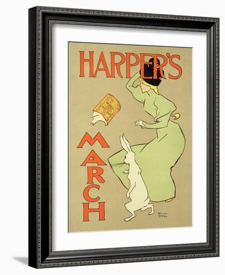 Reproduction of a Poster Advertising "Harper's Magazine, March Edition," American, 1894-Edward Penfield-Framed Giclee Print