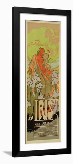 Reproduction of a Poster Advertising "Iris," a Comical Opera, 1898-Adolfo Hohenstein-Framed Giclee Print