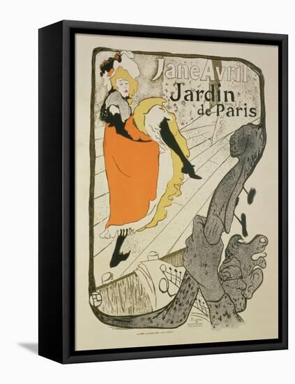 Reproduction of a Poster Advertising "Jane Avril" at the Jardin De Paris, 1893-Henri de Toulouse-Lautrec-Framed Premier Image Canvas