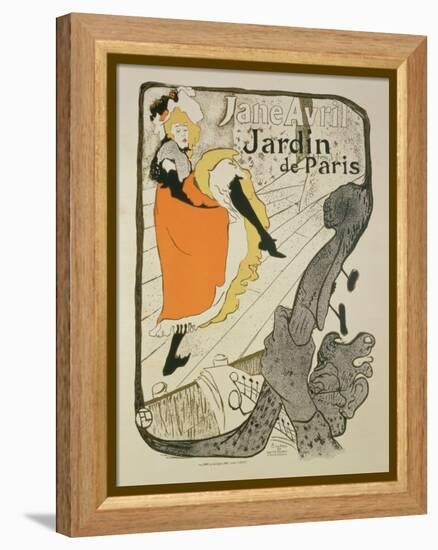 Reproduction of a Poster Advertising "Jane Avril" at the Jardin De Paris, 1893-Henri de Toulouse-Lautrec-Framed Premier Image Canvas