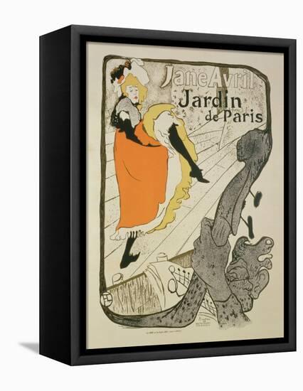 Reproduction of a Poster Advertising "Jane Avril" at the Jardin De Paris, 1893-Henri de Toulouse-Lautrec-Framed Premier Image Canvas