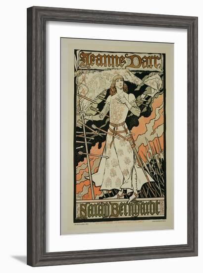 Reproduction of a Poster Advertising "Joan of Arc"-Eugene Grasset-Framed Giclee Print