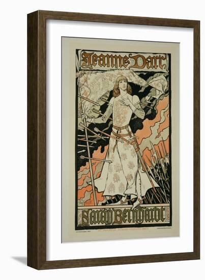 Reproduction of a Poster Advertising "Joan of Arc"-Eugene Grasset-Framed Giclee Print