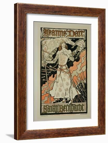 Reproduction of a Poster Advertising "Joan of Arc"-Eugene Grasset-Framed Giclee Print