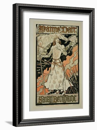 Reproduction of a Poster Advertising "Joan of Arc"-Eugene Grasset-Framed Giclee Print