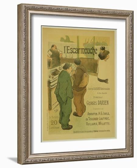 Reproduction of a Poster Advertising 'L'Escarmouche', a Weekly Illustrated Journal, 1893-Henri Gabriel Ibels-Framed Giclee Print