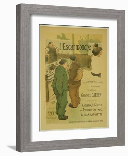 Reproduction of a Poster Advertising 'L'Escarmouche', a Weekly Illustrated Journal, 1893-Henri Gabriel Ibels-Framed Giclee Print