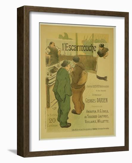Reproduction of a Poster Advertising 'L'Escarmouche', a Weekly Illustrated Journal, 1893-Henri Gabriel Ibels-Framed Giclee Print