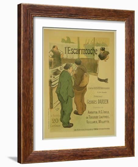 Reproduction of a Poster Advertising 'L'Escarmouche', a Weekly Illustrated Journal, 1893-Henri Gabriel Ibels-Framed Giclee Print