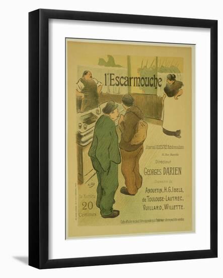 Reproduction of a Poster Advertising 'L'Escarmouche', a Weekly Illustrated Journal, 1893-Henri Gabriel Ibels-Framed Giclee Print