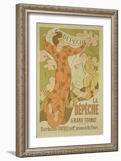 Reproduction of a Poster Advertising 'La Depeche De Toulouse' Newspaper, 1892-Maurice Denis-Framed Giclee Print