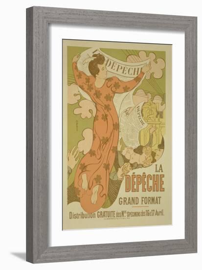 Reproduction of a Poster Advertising 'La Depeche De Toulouse' Newspaper, 1892-Maurice Denis-Framed Giclee Print