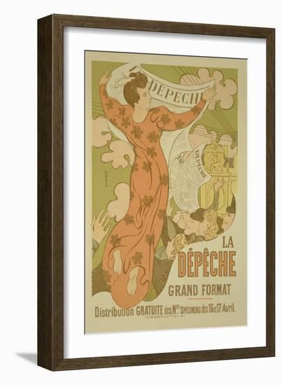 Reproduction of a Poster Advertising 'La Depeche De Toulouse' Newspaper, 1892-Maurice Denis-Framed Giclee Print