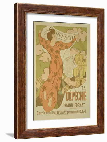 Reproduction of a Poster Advertising 'La Depeche De Toulouse' Newspaper, 1892-Maurice Denis-Framed Giclee Print