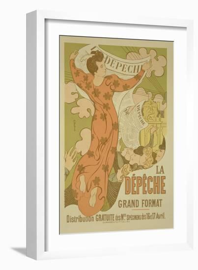 Reproduction of a Poster Advertising 'La Depeche De Toulouse' Newspaper, 1892-Maurice Denis-Framed Giclee Print