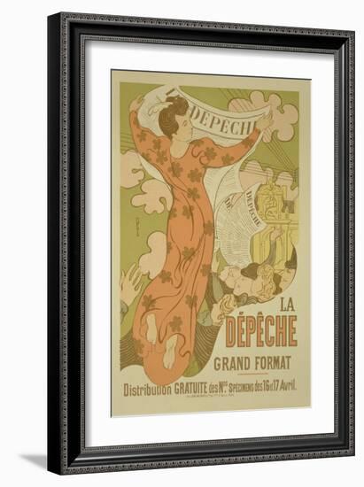 Reproduction of a Poster Advertising 'La Depeche De Toulouse' Newspaper, 1892-Maurice Denis-Framed Giclee Print