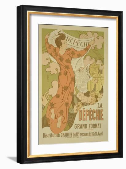 Reproduction of a Poster Advertising 'La Depeche De Toulouse' Newspaper, 1892-Maurice Denis-Framed Giclee Print