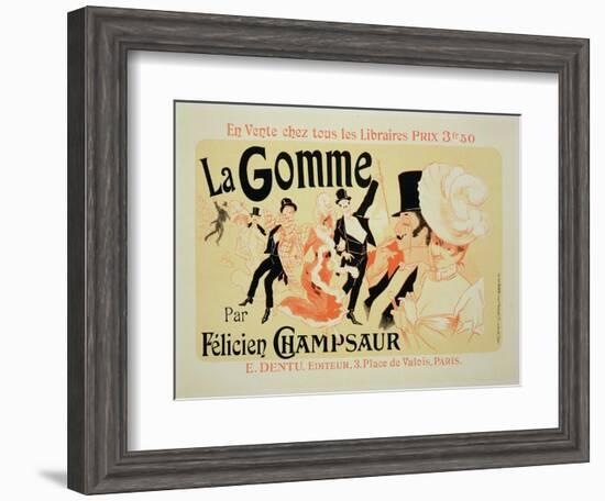 Reproduction of a Poster Advertising "La Gomme," by Felicien Champsaur-Jules Chéret-Framed Giclee Print