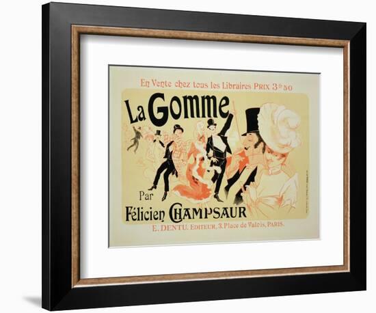 Reproduction of a Poster Advertising "La Gomme," by Felicien Champsaur-Jules Chéret-Framed Giclee Print