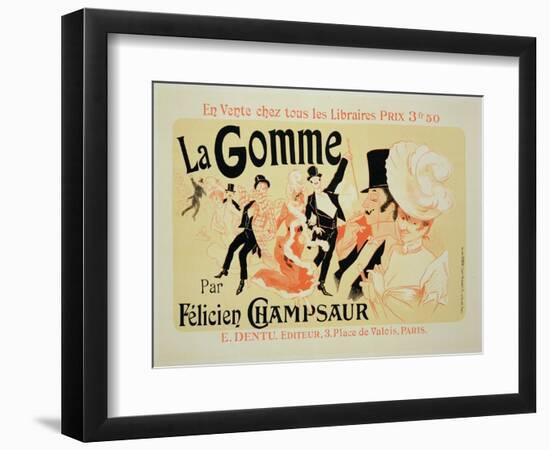 Reproduction of a Poster Advertising "La Gomme," by Felicien Champsaur-Jules Chéret-Framed Giclee Print