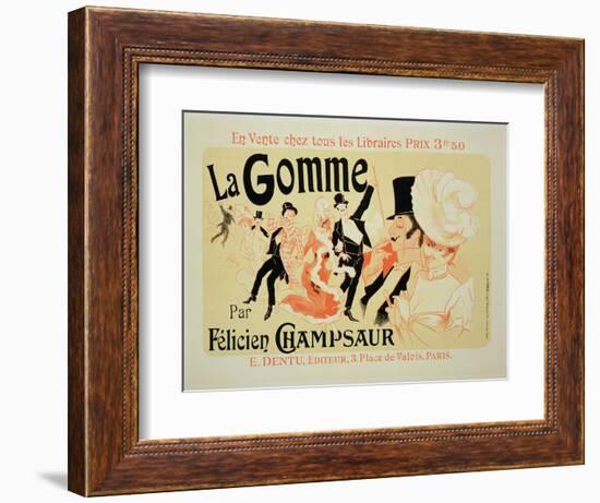 Reproduction of a Poster Advertising "La Gomme," by Felicien Champsaur-Jules Chéret-Framed Premium Giclee Print