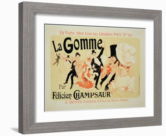 Reproduction of a Poster Advertising "La Gomme," by Felicien Champsaur-Jules Chéret-Framed Giclee Print