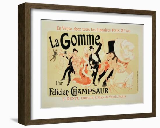 Reproduction of a Poster Advertising "La Gomme," by Felicien Champsaur-Jules Chéret-Framed Giclee Print