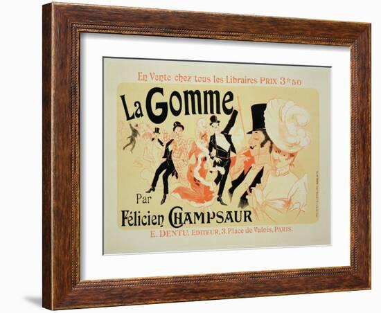 Reproduction of a Poster Advertising "La Gomme," by Felicien Champsaur-Jules Chéret-Framed Giclee Print