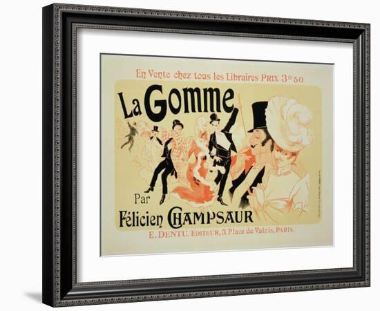 Reproduction of a Poster Advertising "La Gomme," by Felicien Champsaur-Jules Chéret-Framed Giclee Print