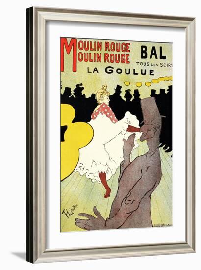 Reproduction of a Poster Advertising "La Goulue" at the Moulin Rouge, Paris-Henri de Toulouse-Lautrec-Framed Giclee Print