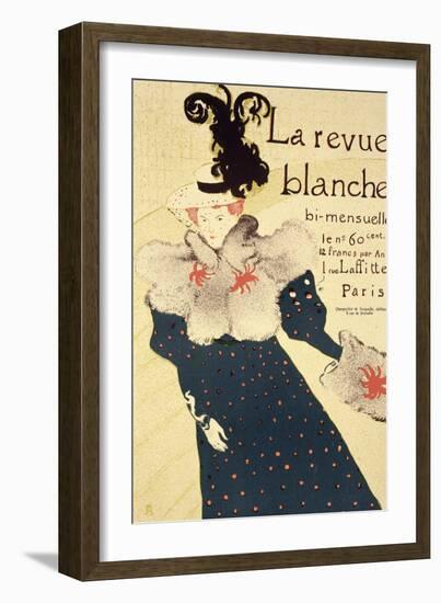 Reproduction of a Poster Advertising "La Revue Blanche", 1895-Henri de Toulouse-Lautrec-Framed Giclee Print